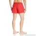 GUESS Men's Solid Reversible 13 Inch Elastic Waist Swim Trunk Red Hot B07NHK94XM